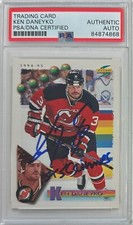 Ken Daneyko auto insc 1994 Score card #142 PSA Encapsulated New Jersey Devils