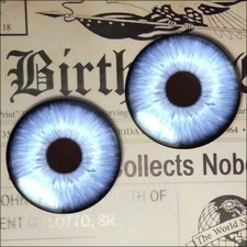 Light Blue Glass Eyes Realistic Taxidermy Human Doll Eyeballs 16mm