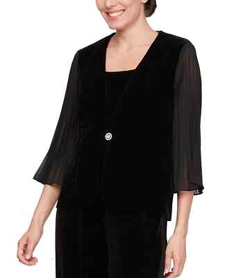 Alex Evenings Petite Pleated-Sleeve Jacket Size MP # 4C 1181 NEW