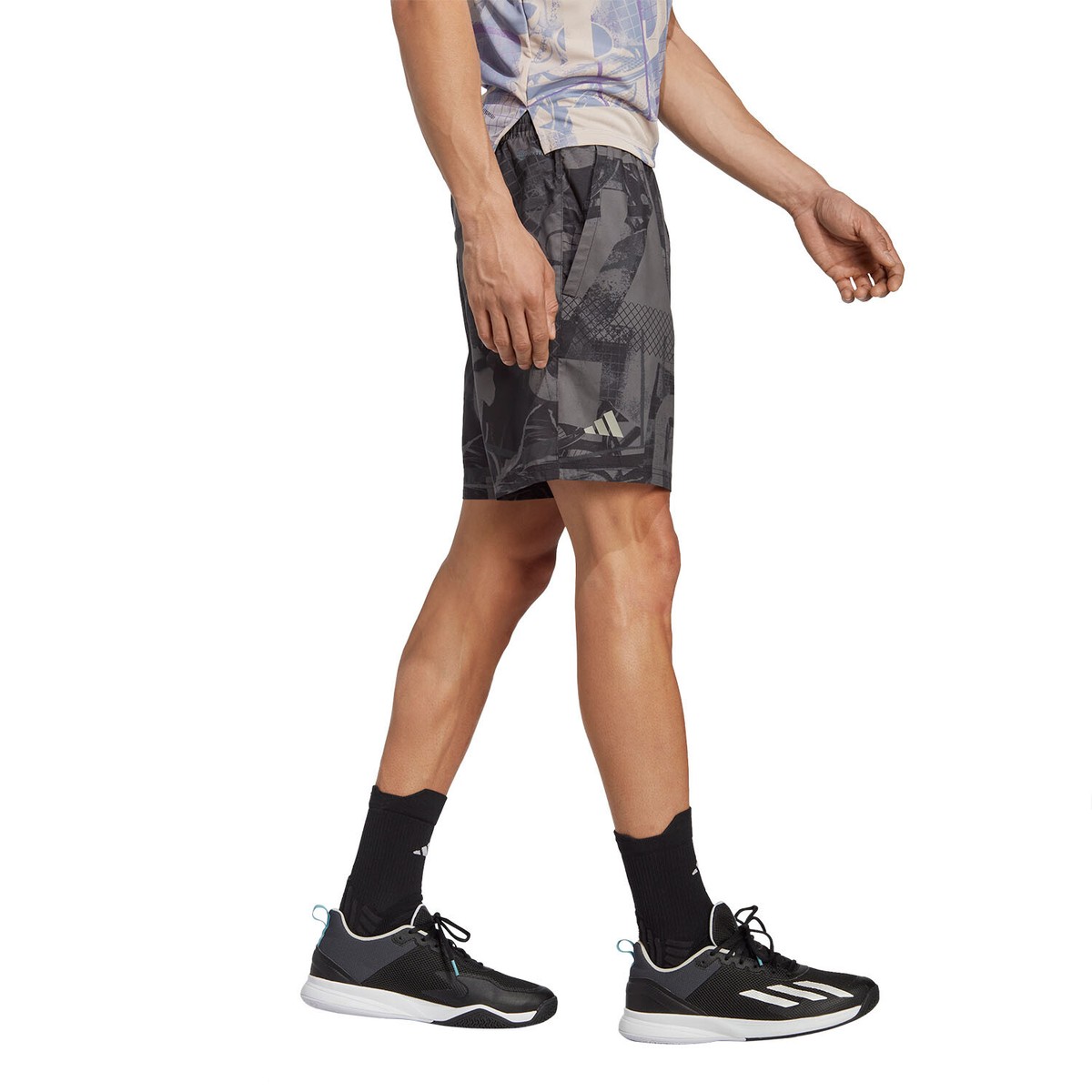 Adidas Club Men's Graphic Tennis Shorts HS3243 Gray | eBay