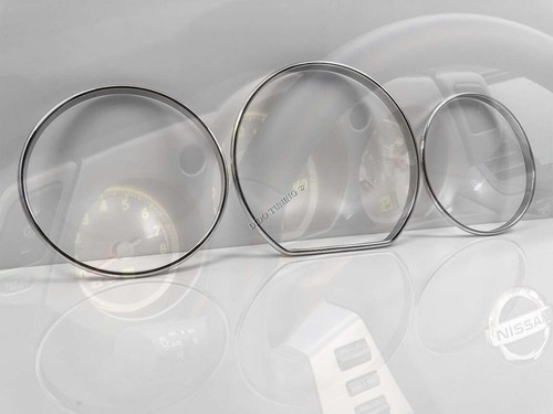 Fits: Nissan Murano 2003-2009 3- Teilig Aluminium Tachoringe / Tacho Ringe - Picture 3 of 6