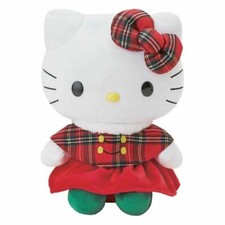 Sanrio HELLO KITTY WINTER DRESS KT 12" PLUSH Winter Plaid Dress Magic NEW W TAG