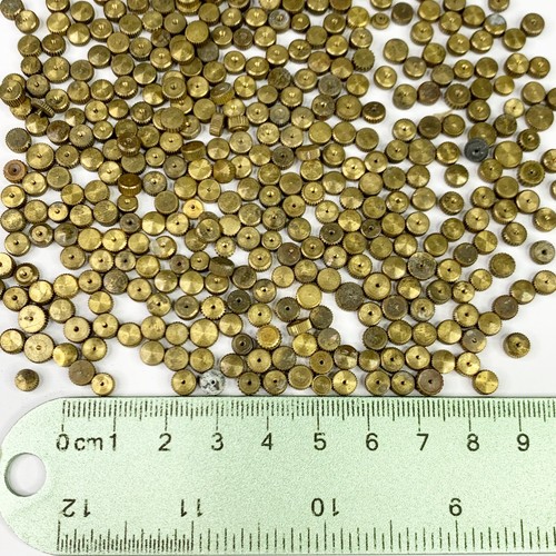 50 Bronze Watch Crowns 5mm Part Steampunk Watchmakers Repair Job Lot Vtg Gold - Picture 6 of 9