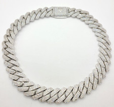 Adamans 20mm Monaco Chain - White Gold 18"