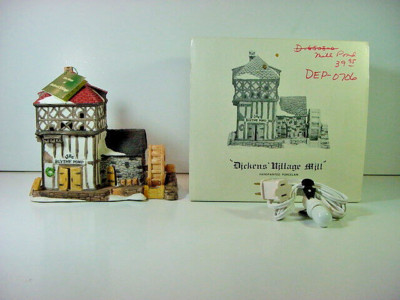 Dept 56 Dickens Village BLYTHE POND MILL HOUSE 65080 w/ Light Box Tested