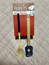 Peanuts Blue LUCY Silicone Spatula and Wooden Spoon Set NEW