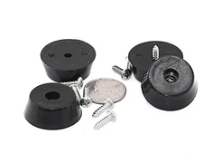 13mm Tall x 32mm Diameter Rubber Feet, Rubber Bumpers,  Includes Mounting Screws