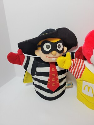 McDonald's Hand Puppet Rare Set Ronald McDonald Birdie