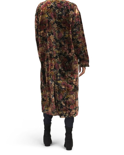 NWT FREE PEOPLE Simone Velvet Duster in Black Rose Combo Sz XS - Picture 2 of 7
