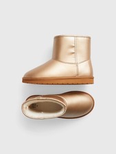 NEW GAP kids girls cozy gold boots size 5