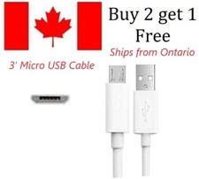 3' Micro USB Transfer Charge Cable For Android Samsung Galaxy S7 S6 PS4 PS5