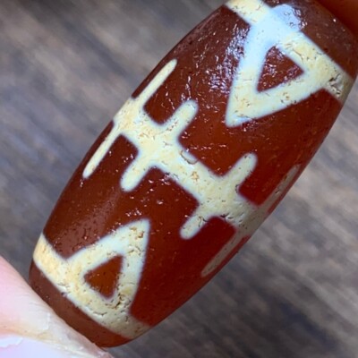Fine weathered old agate red meat high oil paste longevity day beads