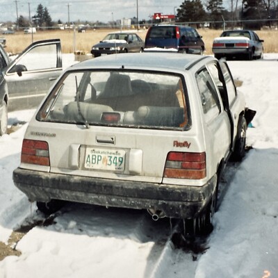 Vintage 1991 Pontiac Firefly After Car Accident Original Real Photo R2396