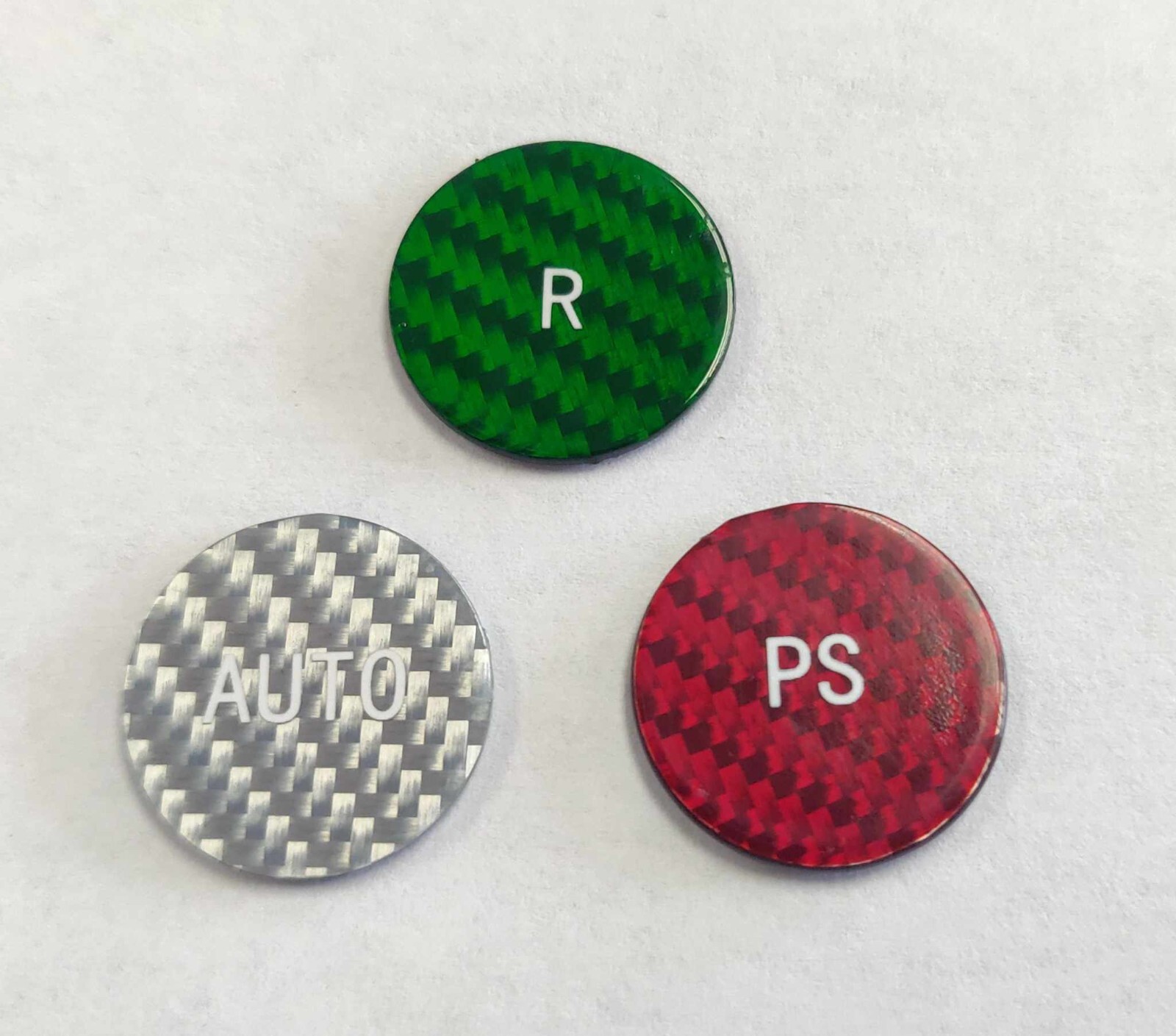 Fits Ferrari California T 15-18 F1 Gear Button in Tri Color Carbon Fiber
