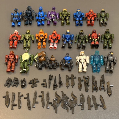 New 54Pcs (24 Figures +30 Gun) HALO Mega Bloks CONSTRUX Unsc Elite SPARTAN GIFTS