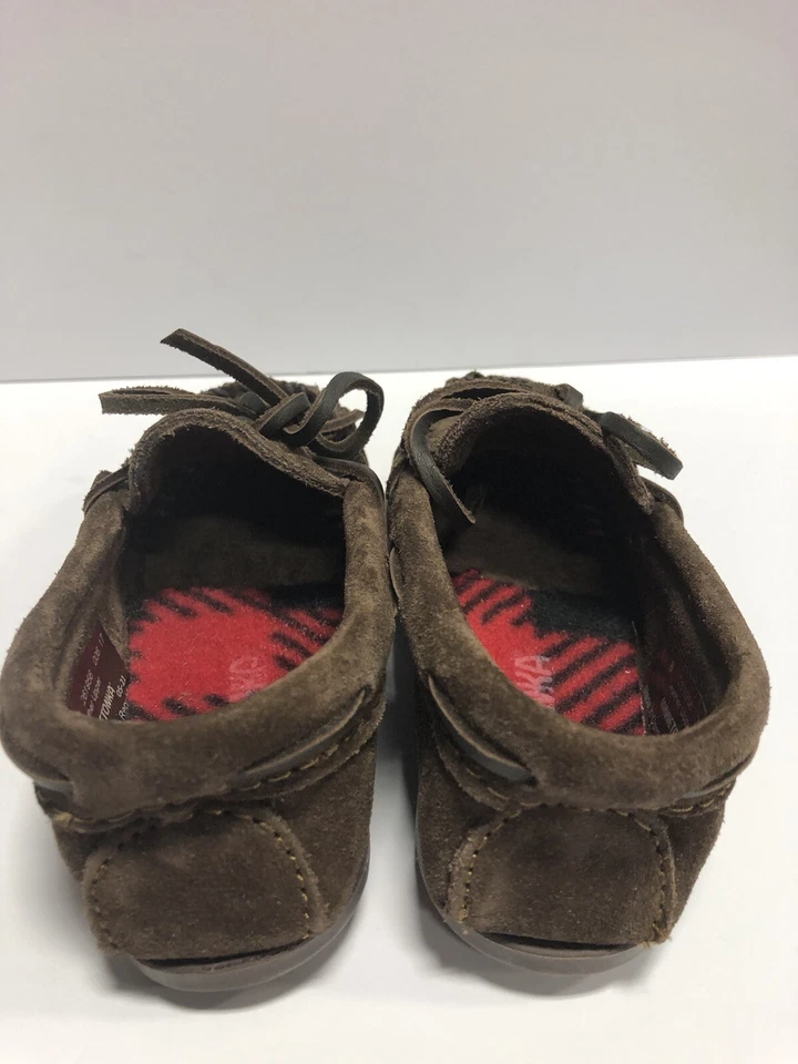 Mocasines de barco para niños pequeños Minnetonka marrón, talla 8. Foto 4 de 4