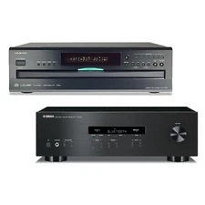 Onkyo DX-C390 6-Disc CD Player and Yamaha R-S202 2-Channel Stereo Receiver