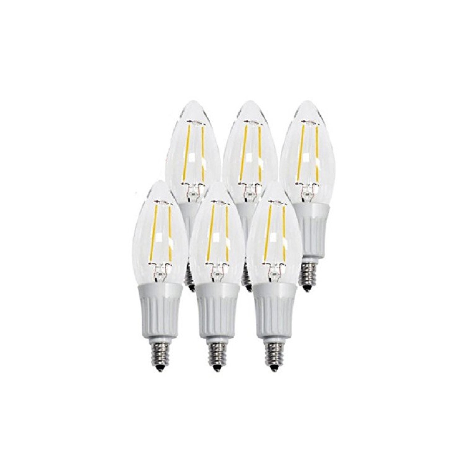 Artiva USA 3W E12 LED Edison Candle Light Bulb Set of 6 Artiva USA 3W E12 LED Edison Candle Light Bulb Set of 6
