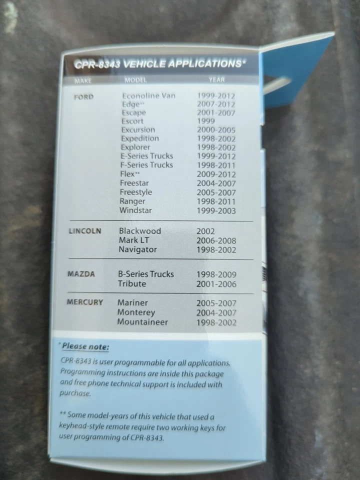 Remotes Unlimited Keyless Entry FOB Ford/MAZDA CPR8343 Battery Included Foto 4 de 4