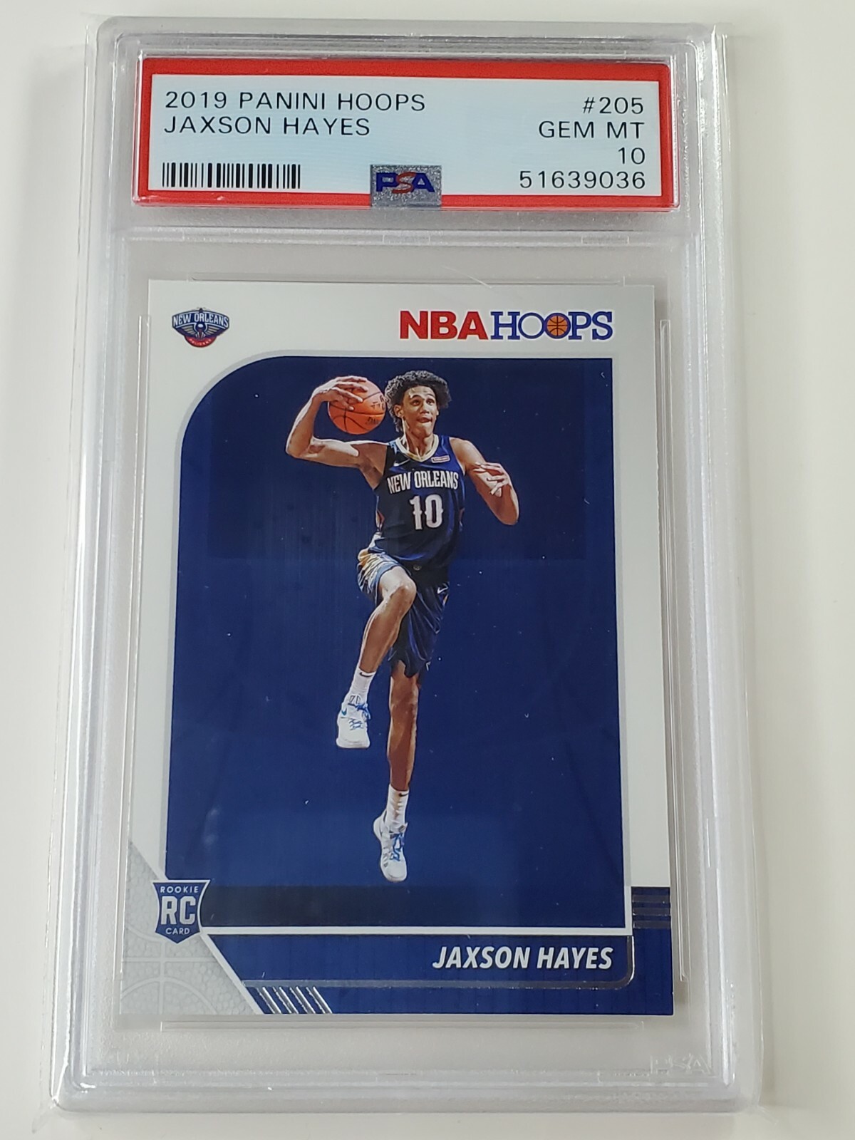 Jaxson Hayes PSA 10 GemMint 2019 Panini Hoops Rookie 205 RC New Orleans Pelicans