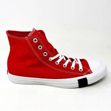Converse CTAS Hi Logo Play University Red Black Mens Casual Shoes 166736C