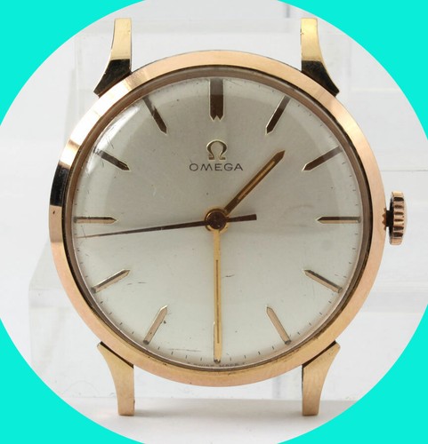 Vintage Omega mens watch 18K rose gold 