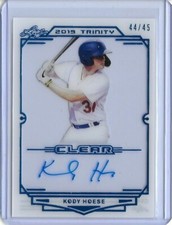 2019 Leaf Trinity KODY HOESE Clear Acetate Platinum Foil Auto RC 44/45 Dodgers