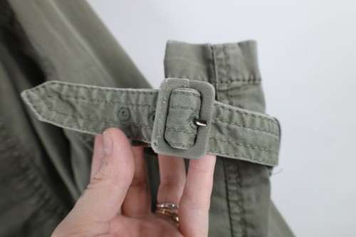Vintage Y2K Abercrombie & Fitch Womens Large Faded Military Peacoat Trench Coat - Picture 7 of 22