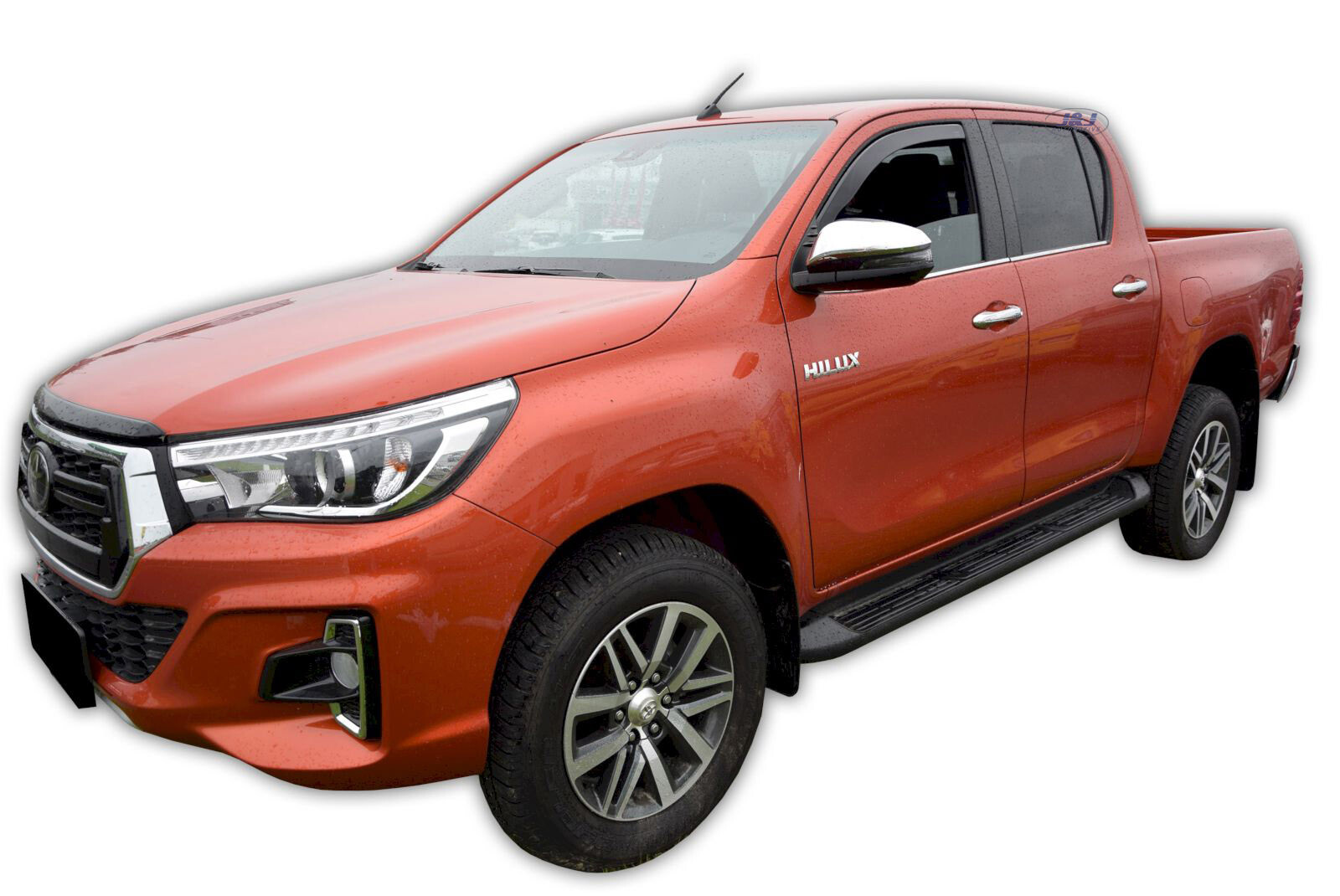 Deflecteurs de vent HEKO premium teintés sur mesure pour Toyota Hilux 2015-2025