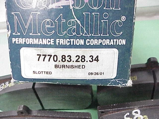 4 NEW PFC 7770.83.28.34 NASCAR Molded Burnished Brake Pads K&N Bowman Gray Foto 4 de 4
