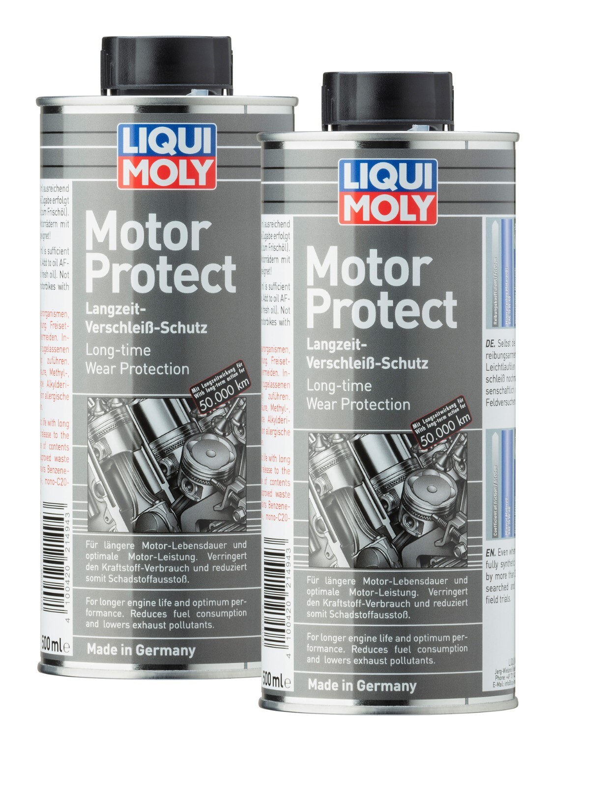 Liqui Moly Motor Protect 500ml Motor Oil Additive Treatment 1018 2 Units