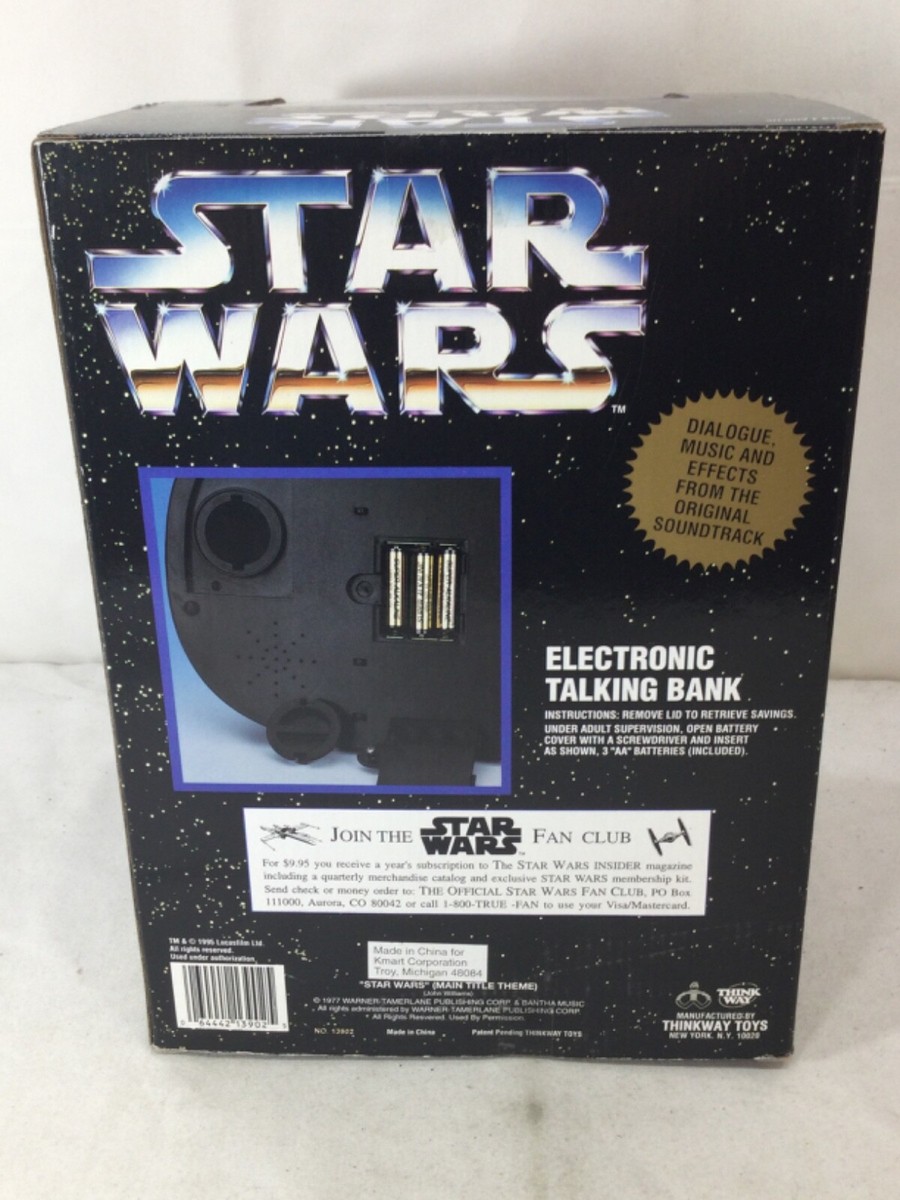 1995 Vintage Star Wars R2D2 & C3PO Coin Bank Eletronic Talking New