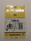 Washington Redskins @ Baltimore Ravens 2018 Stadium Services Pass Ticket RV Tech — photo 4