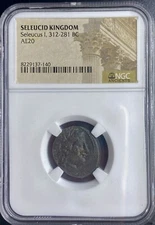 NGC Ancient Greek Seleucid Kingdom Coin Seleucus I 312-281 BC Apollo Athena
