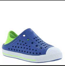 New SKECHERS Boys Foamies Guzman Steps Aqua Surge Water SHOES Size 4 BLUE