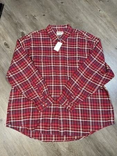 Vintage High Sierra Plaid Flannel Long Sleeve Shirt Size XL NEW NOS