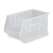 Lewisbins Pb1811-10 Clear Hang & Stack Storage Bin, Plastic, Clear, 10 In H, 11