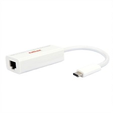 Roline USB 3.1 Gen 2 to Gigabit Ethernet Converter | USB-C interface White