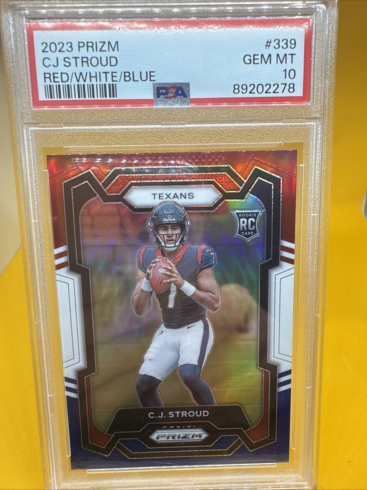 2023 Panini Prizm - Rookie C.J. Stroud #339 Red White & Blue Prizm (RC) PSA 10