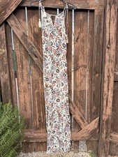 American Eagle Outfitters Floral Tasseled Maxi Dress Sleeveless Size S