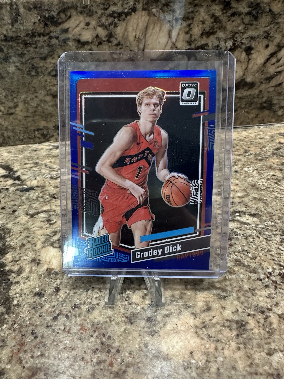 2023-24 Panini Donruss Optic - Rated Rookie Gradey Dick #212 Blue Prizm /49 (RC)