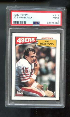 1987 Topps #112 Joe Montana PSA 9 Graded Football Card San Francisco 49ers NFL
