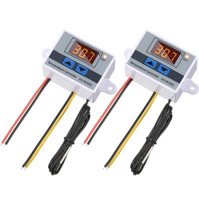 2PCS XH-W3001 12V Digital LED Temperature Controller -50~110°C with Waterproof 