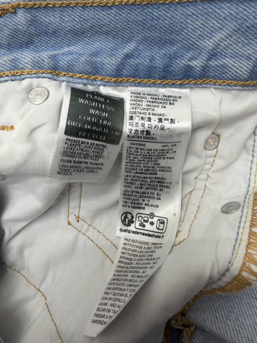 Levi's 501 90s Ankle Jeans Womens 27x27 Silver Metallic Foil Mid