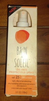 Vintage Bain De Soleil Oil-free Protecteur Spray Spf 25 New/boxed