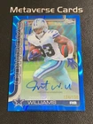 2025 Topps Chrome Football Blue Lava Refractor Javonte Williams #BA-JAWI