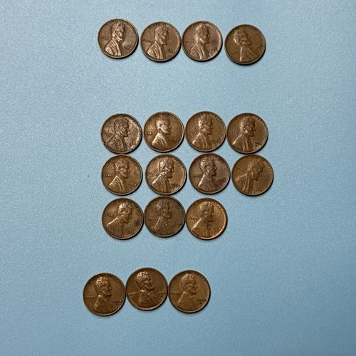 1954 P, D, S Lincoln Wheat Penny Coin 18 Piece lot