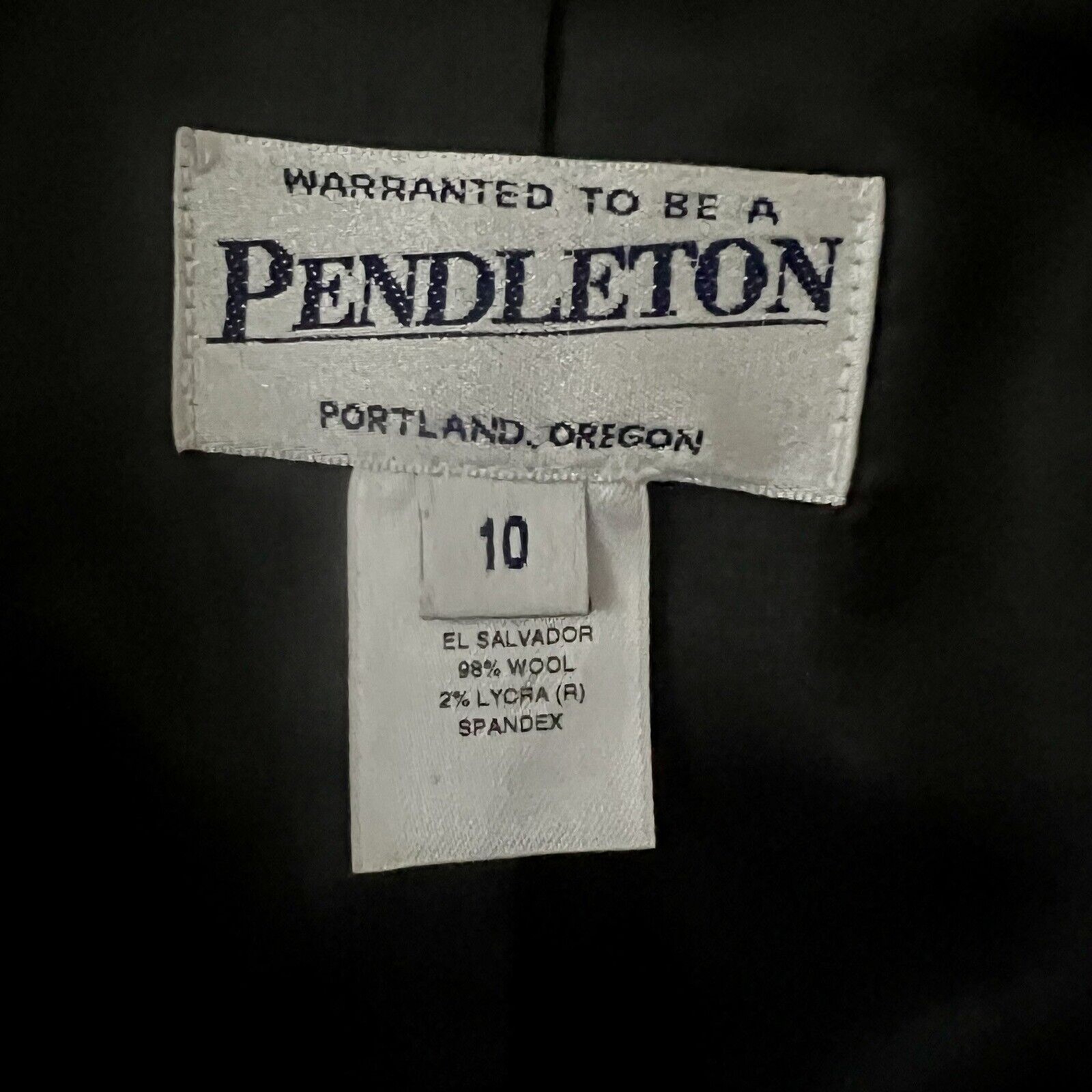 Pendleton Wool Blend Solid Black Blazer With Pock… - image 6