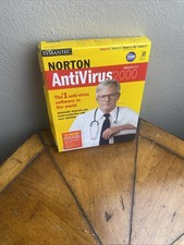 BIG BOX PC MEME Vintage Norton AntiVirus 2000 v6.0 CIB CD Floppy Windows 98 95