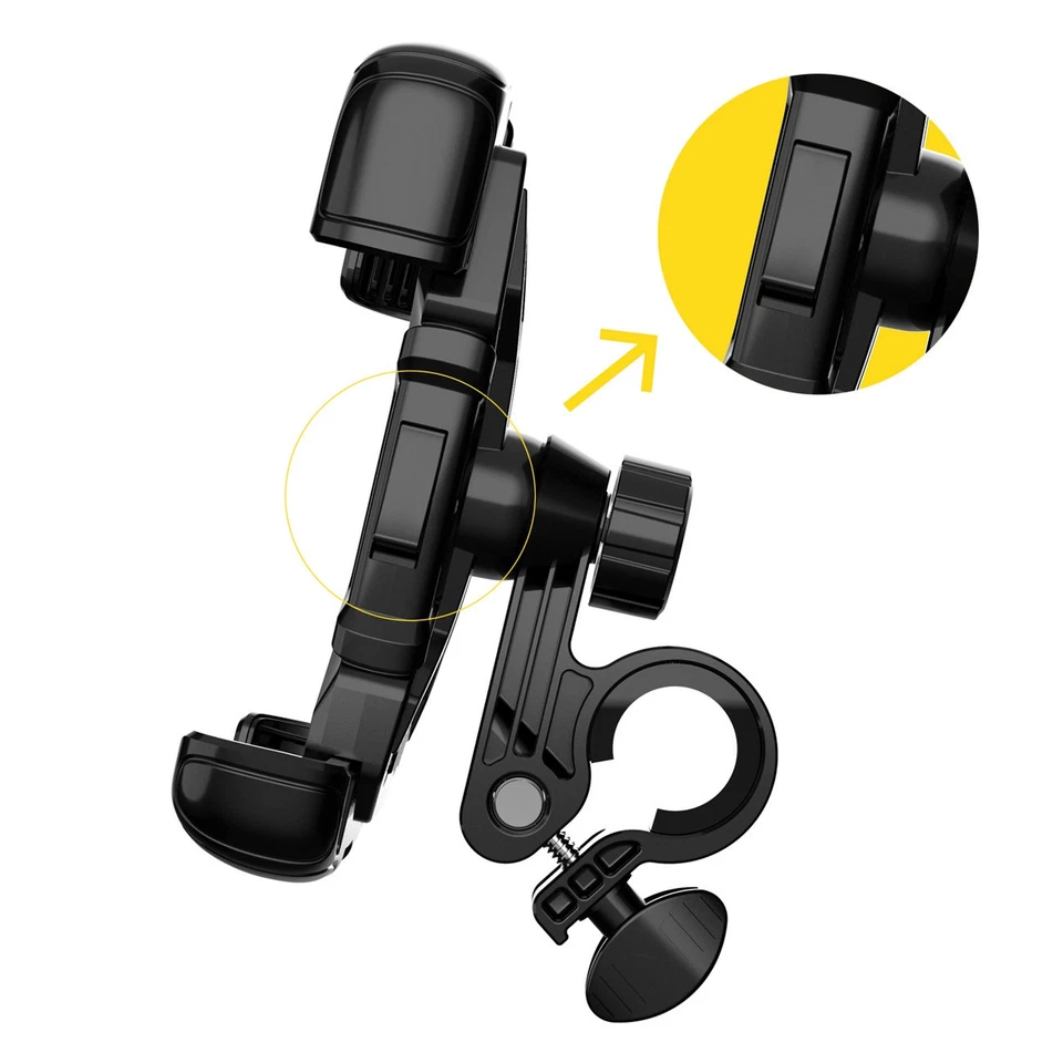 WOZINSKY HANDYHALTER FAHRRAD/MOTORRAD, 360° DREHBAR, SCHWARZ, UNIVERSELL - Bild 3 von 4